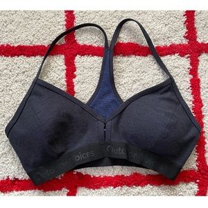Outdoor Voices Steeplechase Bra Charcoal Small
